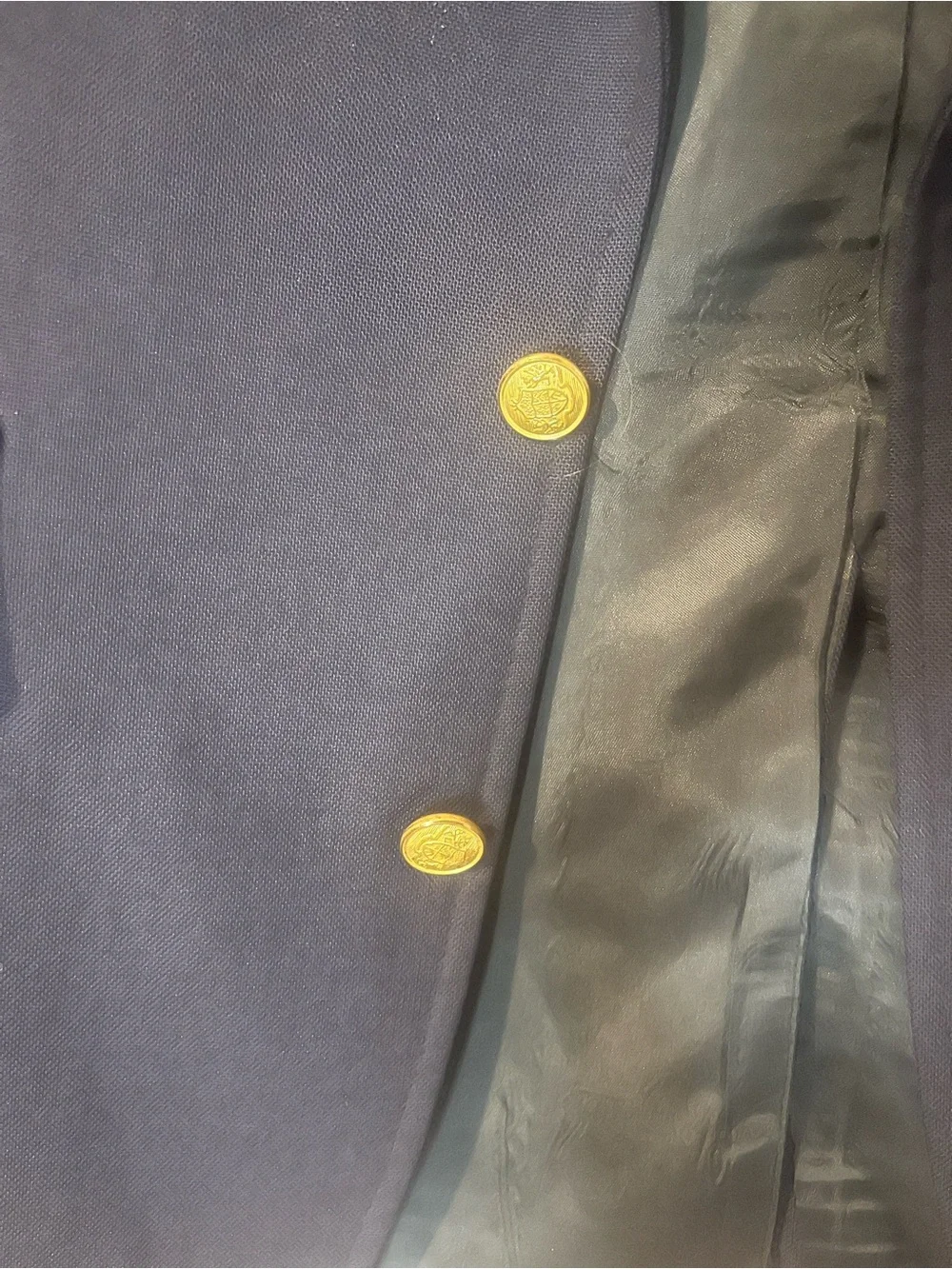 Craig Scott Men's Classic Navy Blazer with Gold Buttons size 44L